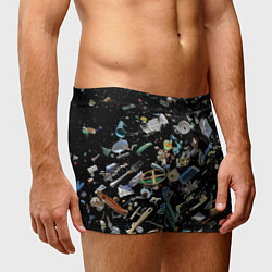 Трусы-боксеры мужские Пластиковый мусор - всякая всячина!, цвет: 3D-принт — фото 2