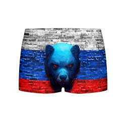 Трусы-боксеры мужские Русский медведь арт, цвет: 3D-принт