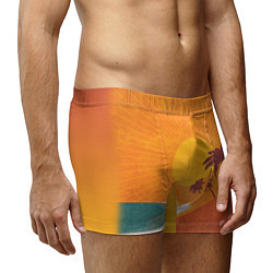 Трусы-боксеры мужские Закат на побережье минимализм, цвет: 3D-принт — фото 2