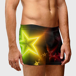 Трусы-боксеры мужские Звёзды с неоновым свечением, цвет: 3D-принт — фото 2