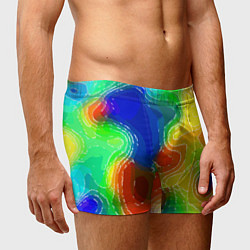 Трусы-боксеры мужские Разноцветная абстрактная композиция, цвет: 3D-принт — фото 2