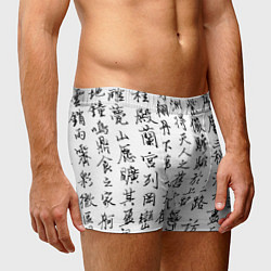 Трусы-боксеры мужские Иероглифная сетка, цвет: 3D-принт — фото 2