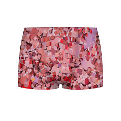 Трусы-боксеры мужские Розовые кубы, цвет: 3D-принт