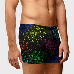 Трусы-боксеры мужские Брызги неоновых красок, цвет: 3D-принт — фото 2
