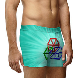 Трусы-боксеры мужские Невозможная геометрия - оптическая иллюзия, цвет: 3D-принт — фото 2