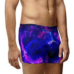 Трусы-боксеры мужские Неоновый космос со звездами, цвет: 3D-принт — фото 2