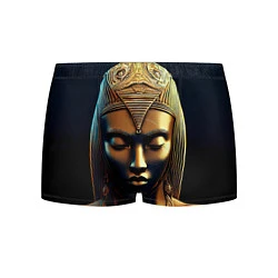 Трусы-боксеры мужские Нейросеть - золотая статуя египетской царицы, цвет: 3D-принт