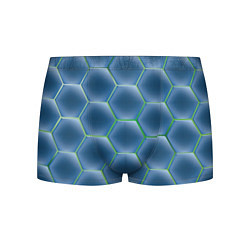 Трусы-боксеры мужские Синии шестигранники, цвет: 3D-принт