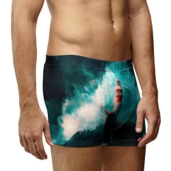 Трусы-боксеры мужские Бушующее море, цвет: 3D-принт — фото 2