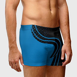 Трусы-боксеры мужские Синие полоски, цвет: 3D-принт — фото 2