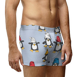 Трусы-боксеры мужские Смешные пингвины, цвет: 3D-принт — фото 2