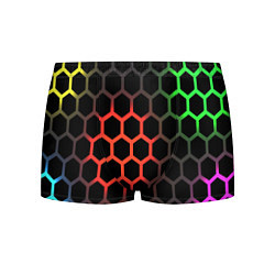Трусы-боксеры мужские Gradient hexagon genshin, цвет: 3D-принт