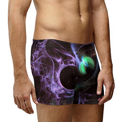 Трусы-боксеры мужские Магические фиолетовые волны и цветные космические, цвет: 3D-принт — фото 2