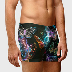Трусы-боксеры мужские Неоновые дикие бабочки, цвет: 3D-принт — фото 2