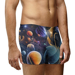 Трусы-боксеры мужские Планеты во вселенной, цвет: 3D-принт — фото 2