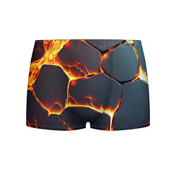 Трусы-боксеры мужские Огонь из разломленных плит, цвет: 3D-принт