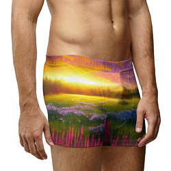 Трусы-боксеры мужские Летний закат, цвет: 3D-принт — фото 2