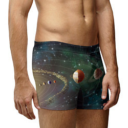 Трусы-боксеры мужские Планетная система, цвет: 3D-принт — фото 2