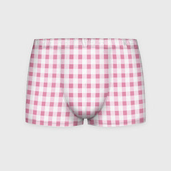 Трусы-боксеры мужские Барби-розовый: клетка, цвет: 3D-принт