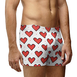 Трусы-боксеры мужские Pixel heart, цвет: 3D-принт — фото 2