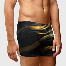 Трусы-боксеры мужские Золотистые волны, цвет: 3D-принт — фото 2