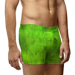 Трусы-боксеры мужские Зелёная фантазия, цвет: 3D-принт — фото 2