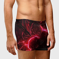 Трусы-боксеры мужские Красные молнии, цвет: 3D-принт — фото 2