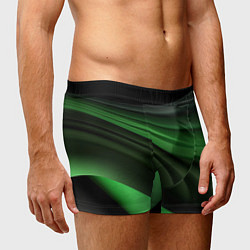 Трусы-боксеры мужские Темная зеленая текстура, цвет: 3D-принт — фото 2