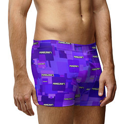 Трусы-боксеры мужские Minecraft pattern logo, цвет: 3D-принт — фото 2