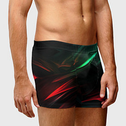 Трусы-боксеры мужские Dark red and green, цвет: 3D-принт — фото 2