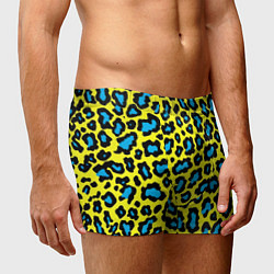 Трусы-боксеры мужские Кислотный леопард паттерн, цвет: 3D-принт — фото 2