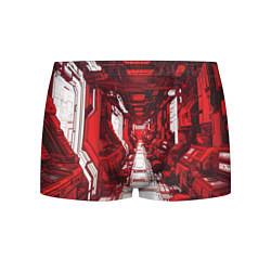 Трусы-боксеры мужские Красная комната киберпанк, цвет: 3D-принт