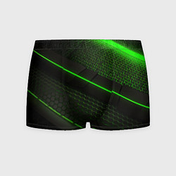 Трусы-боксеры мужские Зеленая абстракция со светом, цвет: 3D-принт