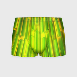 Трусы-боксеры мужские Зеленые неоновые полосы, цвет: 3D-принт
