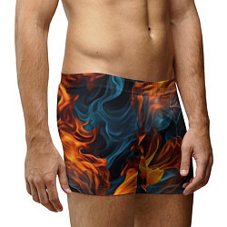 Трусы-боксеры мужские Пламя огня, цвет: 3D-принт — фото 2
