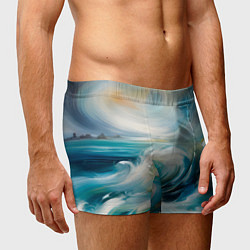 Трусы-боксеры мужские Штормовые волны океана, цвет: 3D-принт — фото 2