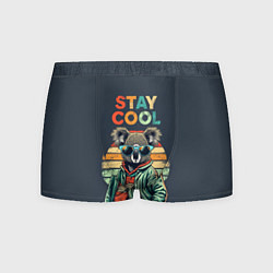 Трусы-боксеры мужские Оставайся спокойным, цвет: 3D-принт