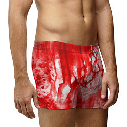 Трусы-боксеры мужские Кровь на белом, цвет: 3D-принт — фото 2