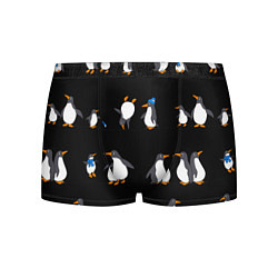 Трусы-боксеры мужские Веселая семья пингвинов, цвет: 3D-принт