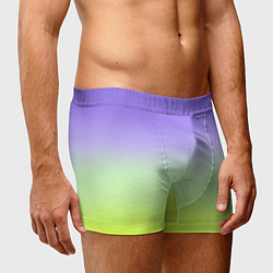 Трусы-боксеры мужские Фиолетовый мятный и желто-зеленый градиент, цвет: 3D-принт — фото 2
