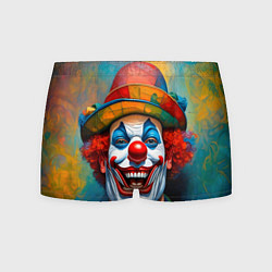 Трусы-боксеры мужские Нейросеть - Хэллоуин безумный клоун, цвет: 3D-принт