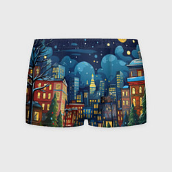 Мужские трусы Ночной город новый год