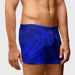 Трусы-боксеры мужские Текстура синей шерсти, цвет: 3D-принт — фото 2