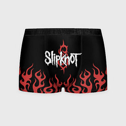 Трусы-боксеры мужские Slipknot в огне, цвет: 3D-принт