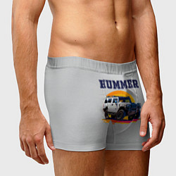 Трусы-боксеры мужские Нейросеть - Hummer рисунок, цвет: 3D-принт — фото 2