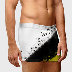 Трусы-боксеры мужские Брызги желто-черных красок, цвет: 3D-принт — фото 2