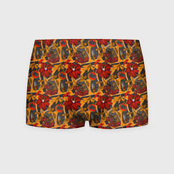 Трусы-боксеры мужские Цветочное разноцветье, цвет: 3D-принт