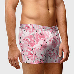 Трусы-боксеры мужские Стая розовых фламинго, цвет: 3D-принт — фото 2