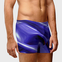 Трусы-боксеры мужские Фиолетовые абстрактные волны, цвет: 3D-принт — фото 2