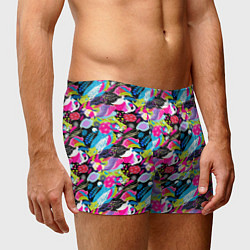 Трусы-боксеры мужские Цветочный листопад, цвет: 3D-принт — фото 2